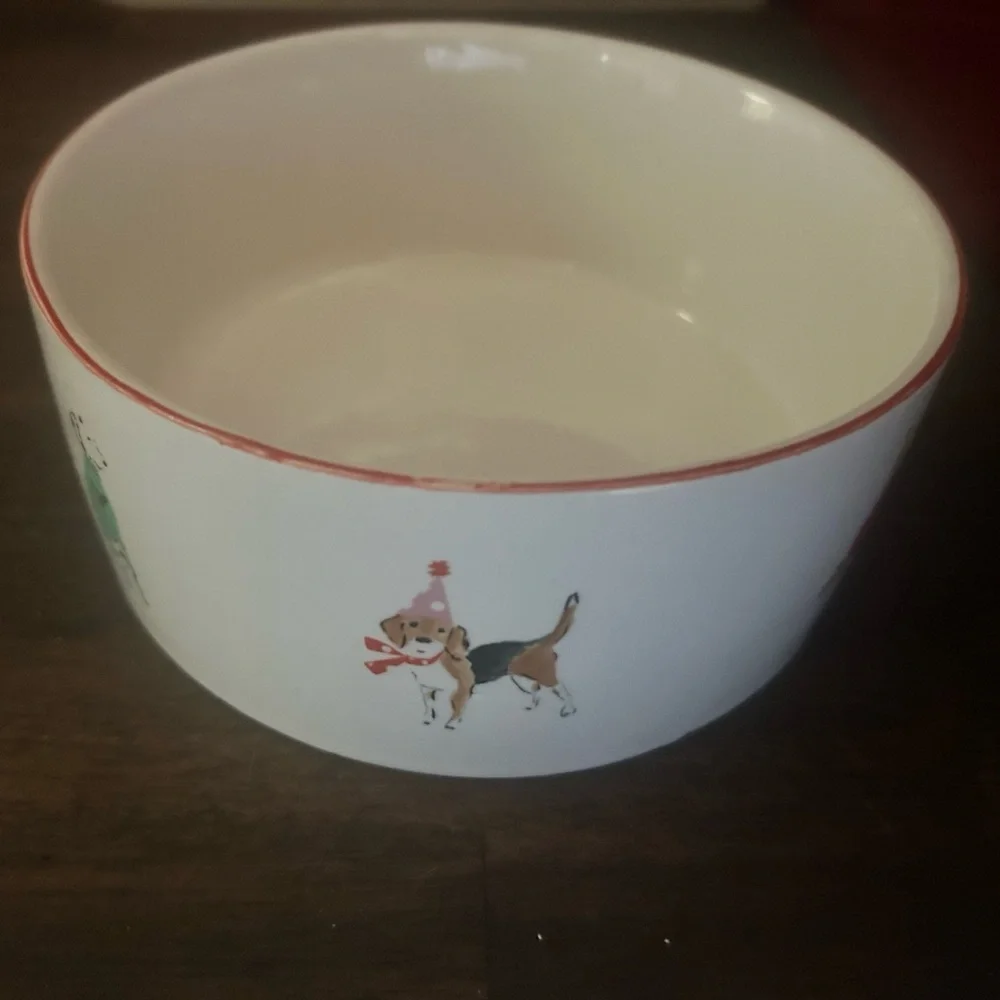 Ceramic Dog Bowl by beth briggs 2023 Christmas Edition